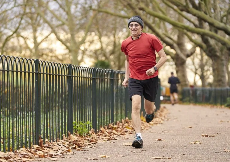 a man jogging
