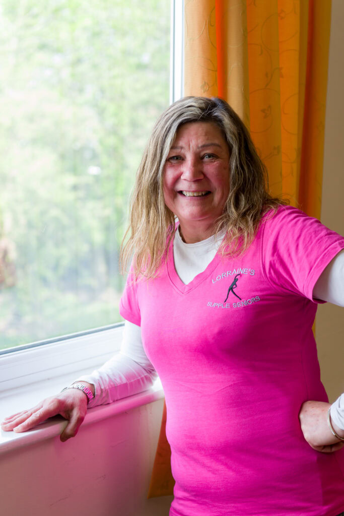 Lorraine, the instructor for Lorrains and Her Supple Seniors exercise classes